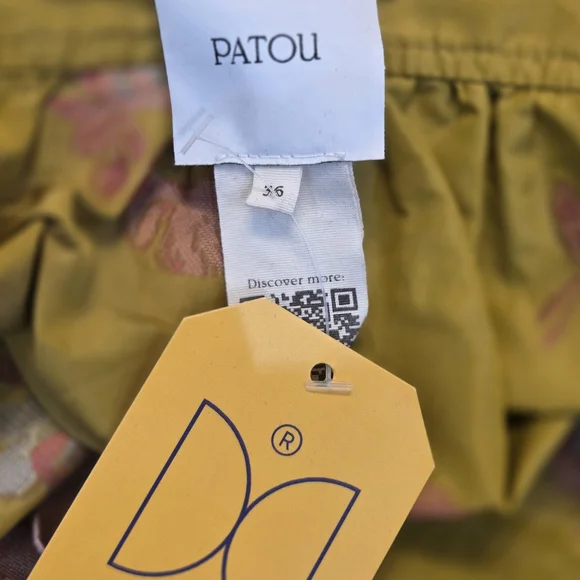 Patou Gold Satin Jacquard Embroidered Midi Shirt Dress – NWT Size 4, MSRP $1750 - Picture 9 of 16